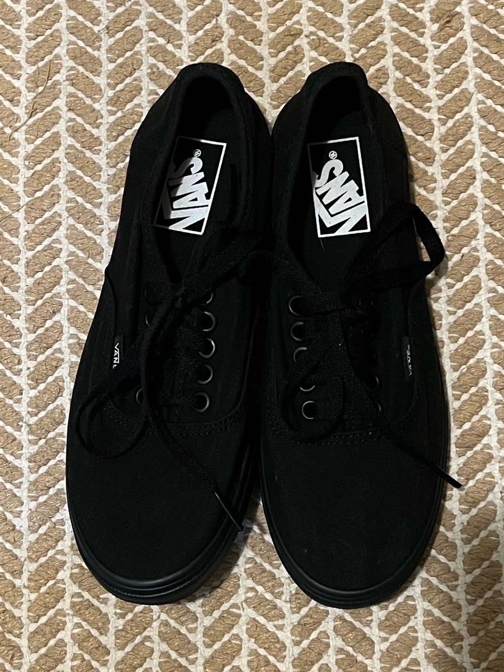 Vans Black Low-Top Canvas Sneakers